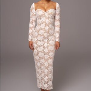 Elegant White Lace Dress
